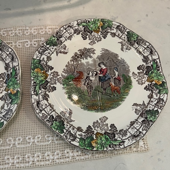 2 Copeland Spode Pattern Byron divided plates - Picture 3 of 9